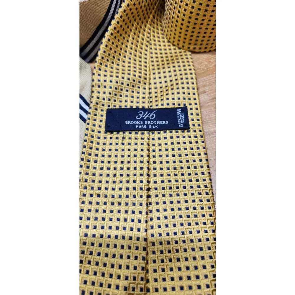 Brooks‎ Brothers 100% Silk Tie Lot of 3 Men's Multicolor Gold Tones Necktie